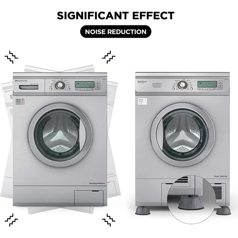 2-16PCS Anti Vibration Feet Pads Rubber Legs Slipstop Silent Skid Raiser Mat Washing Machine Support Dampers Stand Furniture