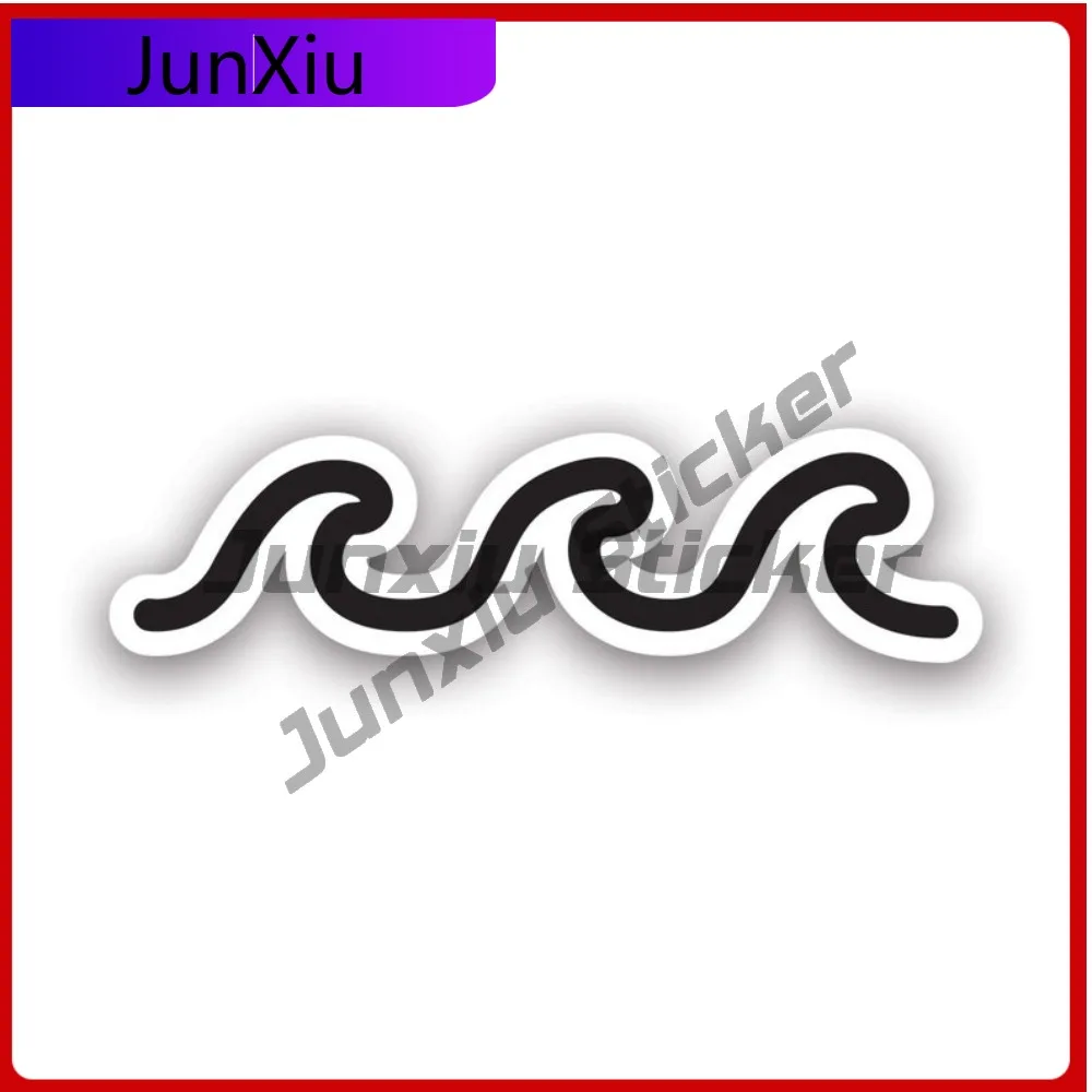 

Ocean Waves Sticker Waterproof Weather Resistant Sport For Truck Car Body Bumper No Residue Easy To Remove Accessories Car