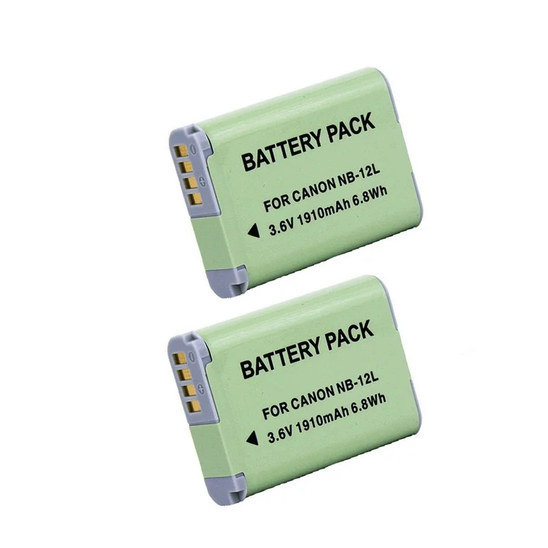 1910mAh NB-12L NB 12L Li-ion Battery For Canon PowerShot G1 X G1X Mark 2 Mark II N100 Digital Camera Rechargeable Battery 3.6V