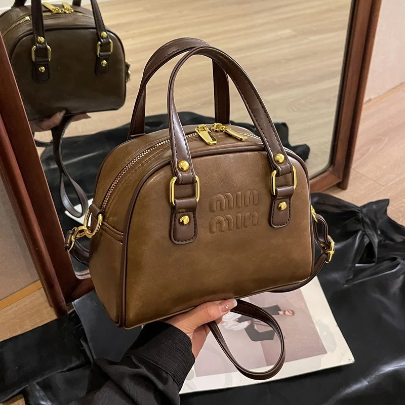 

Сумка Maillard Color Block, Осень 2026, Винтажный Шик, Сумка-Трансформер на Плечо с Верхней Ручкой, Осенняя Роскошь