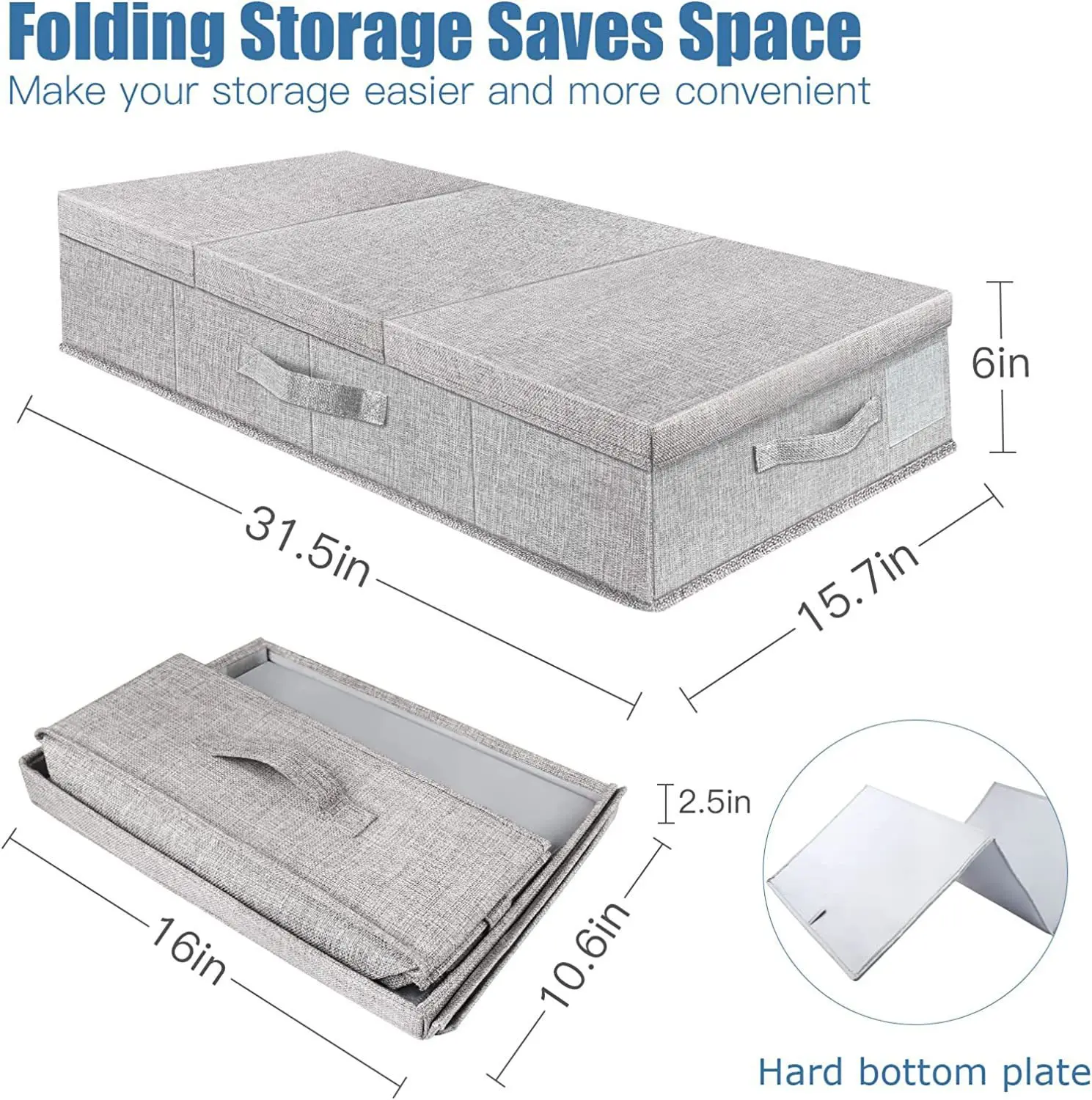 3pcs new bedroom bed bottom storage bag thickened non-woven fabric storage and organization bag foldable quilt storage bag