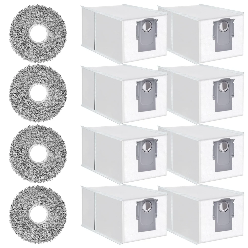 X10A Accessory Set for Roborock Q Revo/Qrevo S/Qrevo Pro/Qrevo Maxv/Qrevo Master, Replacement Parts - Dust Bags, Mop Pads