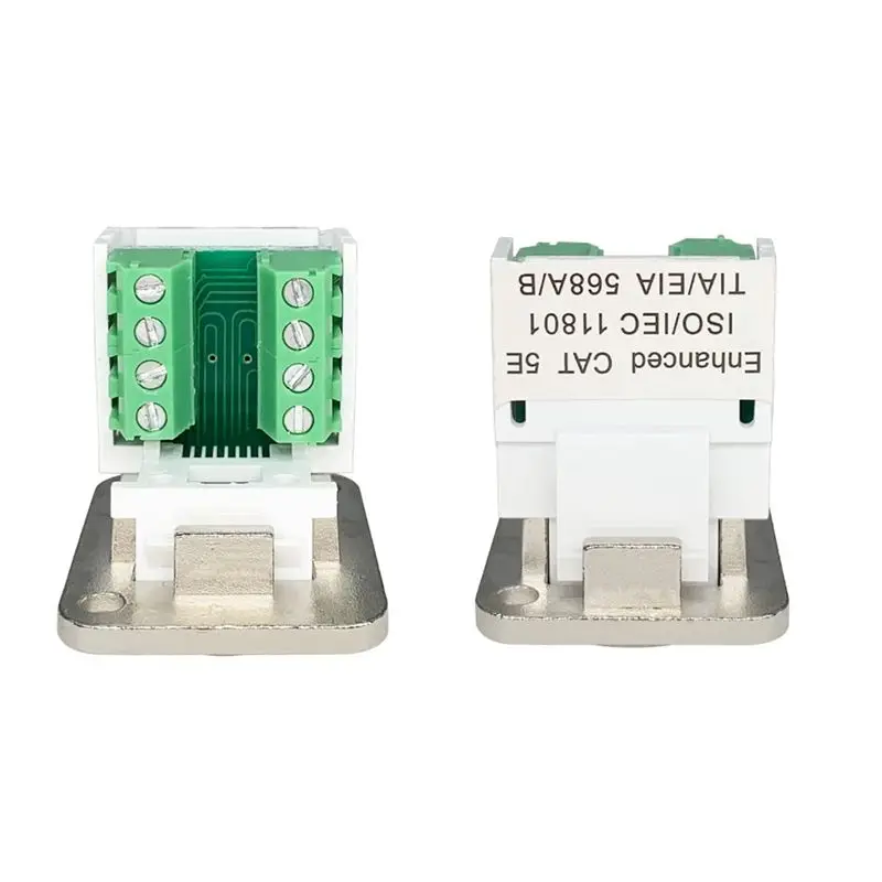 ▲-[t73c]rj45パネルマウント型ネジ式端子アダプター、rj45-8p8cパネルマウント型コネクター、d型rj45メス型、はんだ付け不要端子