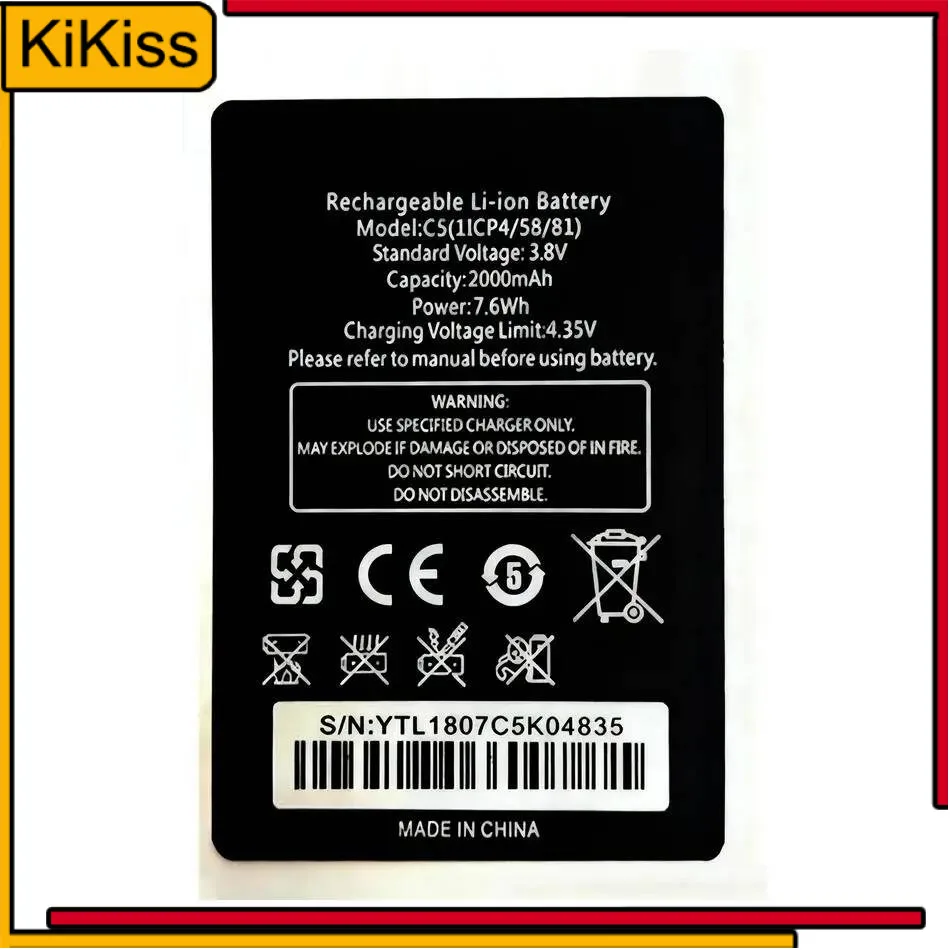 

Mobile Phone Battery Long Lasting 2000Mah For Oukitel C5 Pro Reliable Power