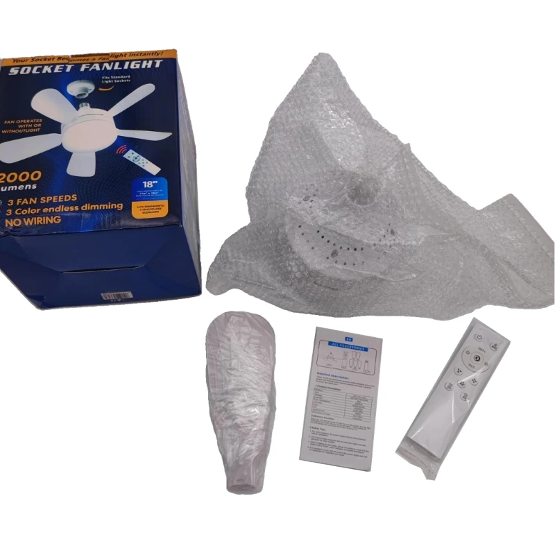 3 سرعات مروحة قابلة للتعديل، إضاءة مروحة سقف LED ذكية مع جهاز تحكم عن بعد مناسبة لغرفة المعيشة والمنازل المعاصرة