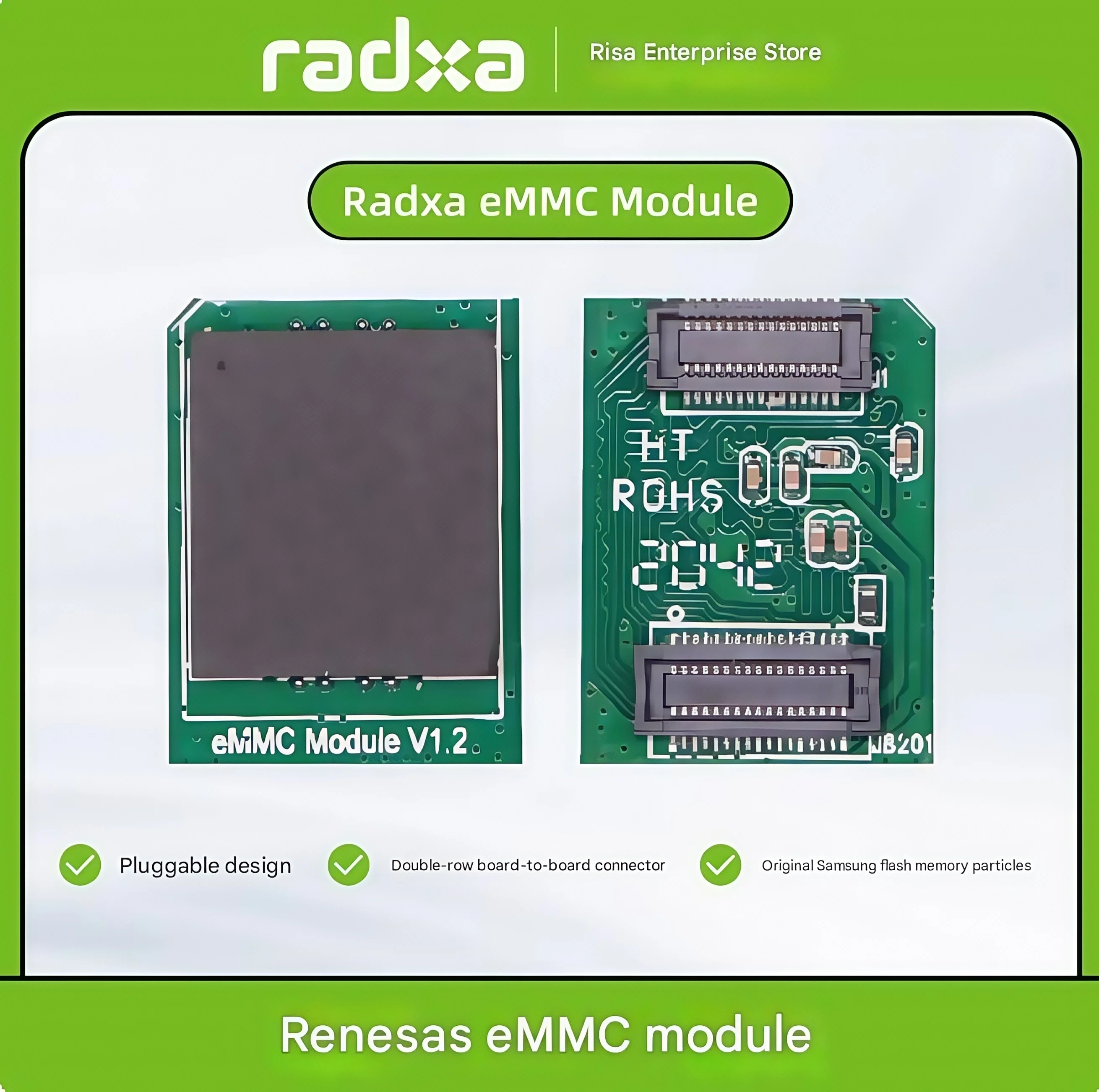 

Radxa eMMC storage module 16G/32G/64G/128G pluggable high-quality storage