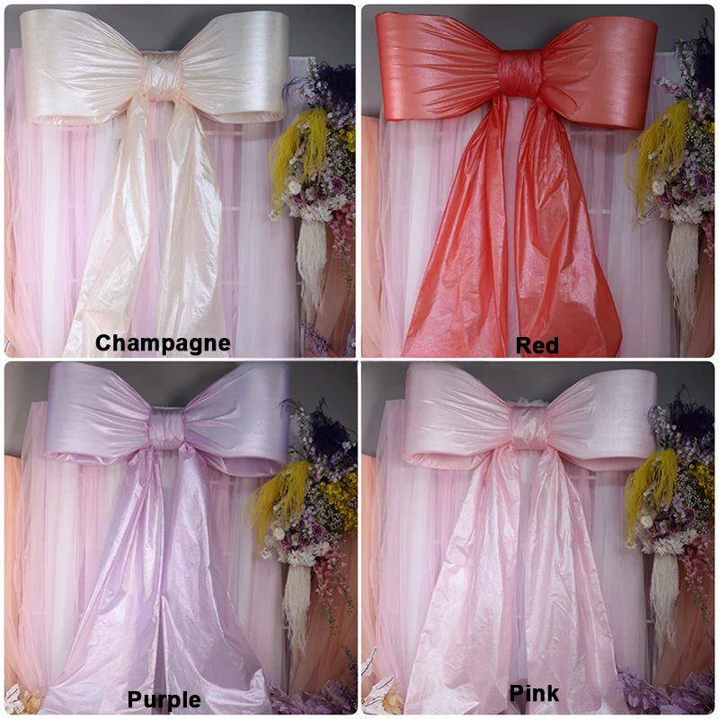 Silk Giant Bow Wedding Event Background Decoration