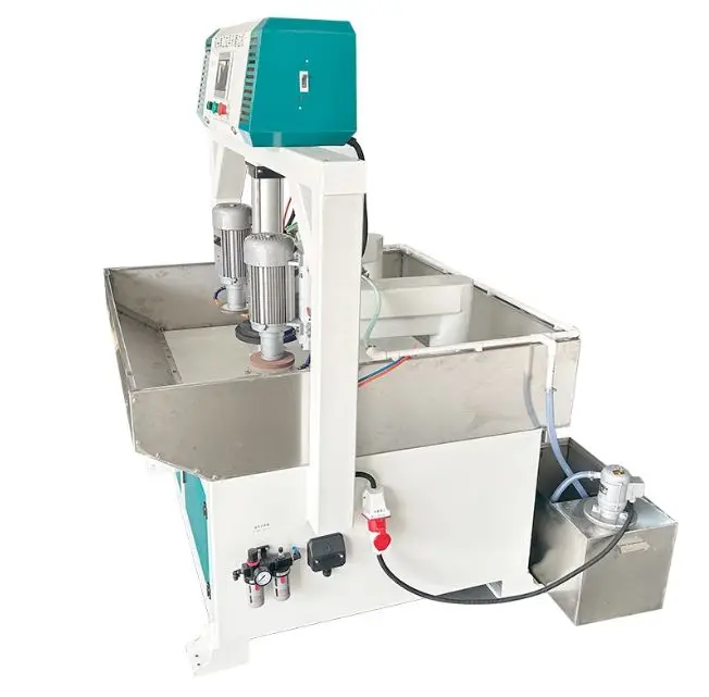 Can Process 150-1000mm Fully Automatic Double-Head Single-Station Irregular Shape Glass Edging & Rounding Machine