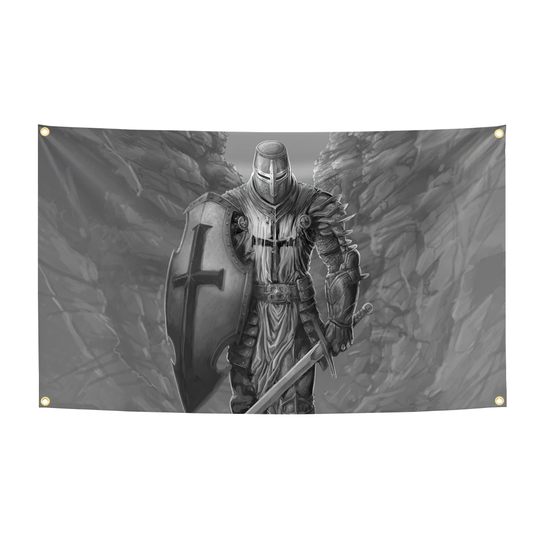 90X150cm The Middle Ages Templars Templar Art Funny Flag Polyester Digital Printing Crusader knights Decoration Banner Tapestry