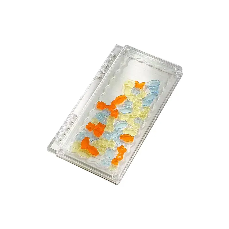 Notebook Transparente com Capa Acrílica, DIY Notebooks Papelaria, Loose Page Diário, Creative Note Book Supplies, A5, A6, 1 Conjunto