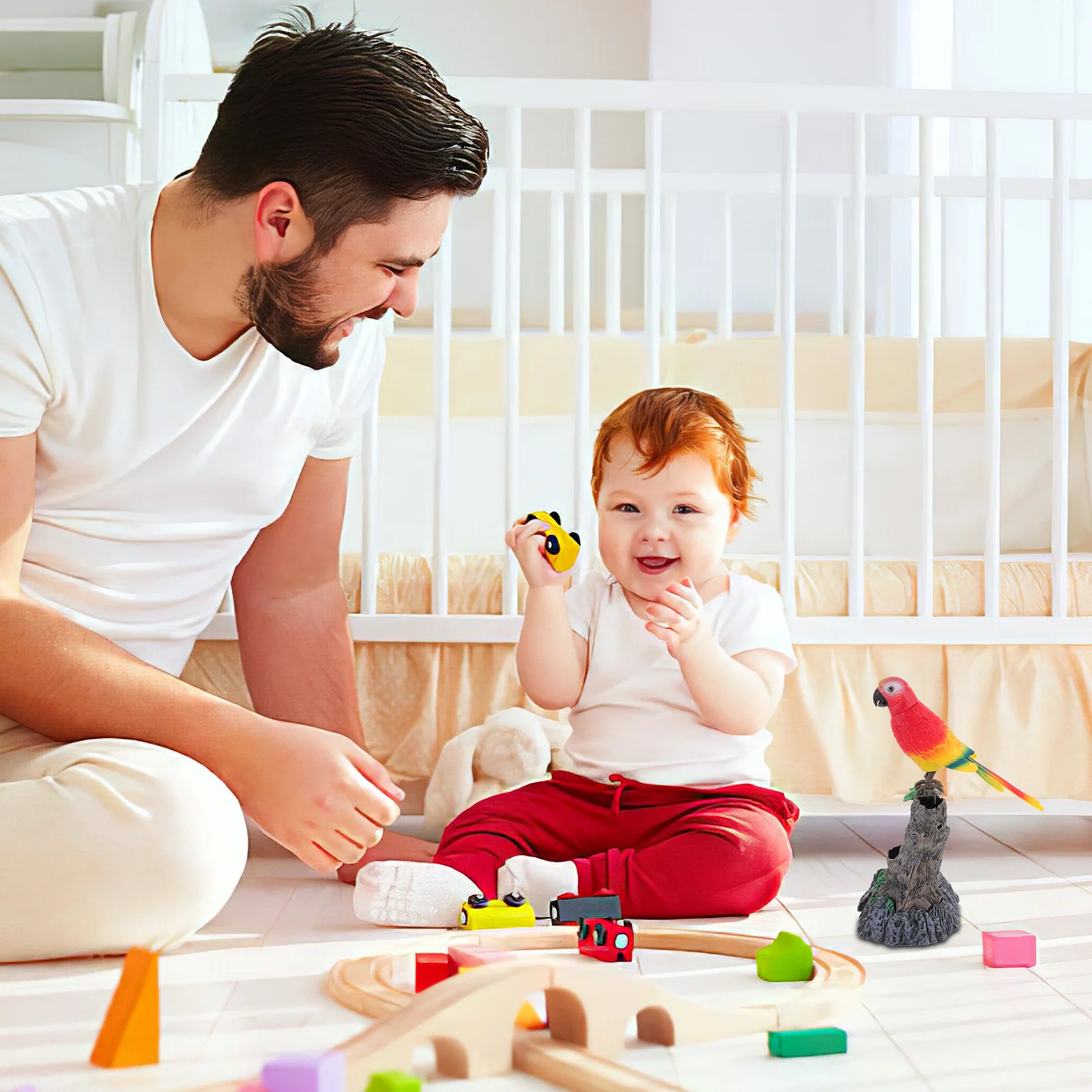 1Set Pratende Opname Papegaai Comfortabele Textuur Uitstekende Afwerking Imiteren Stem Plezier Kinderen Speeltijd Vakantie Cadeau Kamer