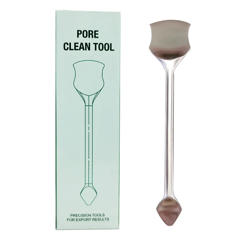 Aço inoxidável Blemish Extractor Tool, removedor de cravos profissional, pimple comedone remoção para o rosto, 2 em 1