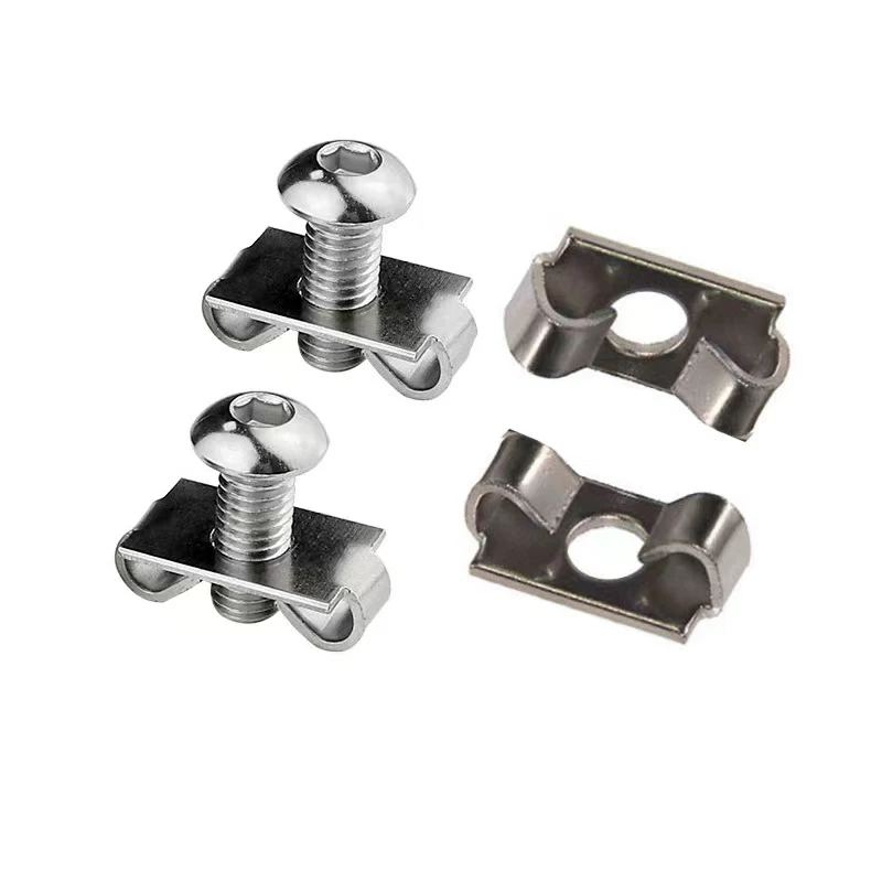 20/50pcs Butterfly Fastener Built-in Connectors with M6/M8 Hex Screws, EU Aluminum Profile Elastic Fasteners for 2020 3030 4040