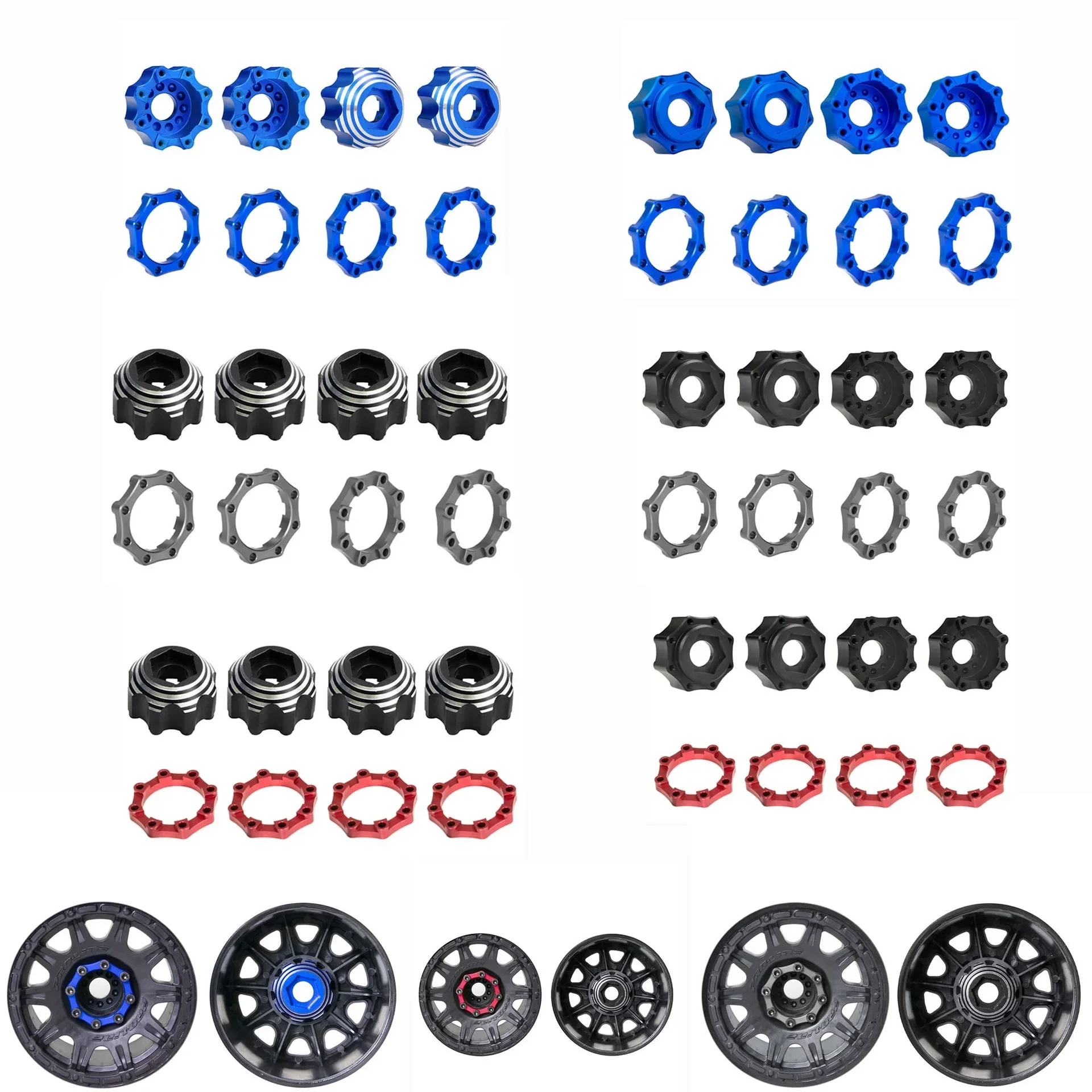 

RC Car Accessories Wheel Hexagon Hub PL ProLine 8x32 To17mm Connector 3.8inch Tire Hexagonal Connector Reinforcement Ring Gasket