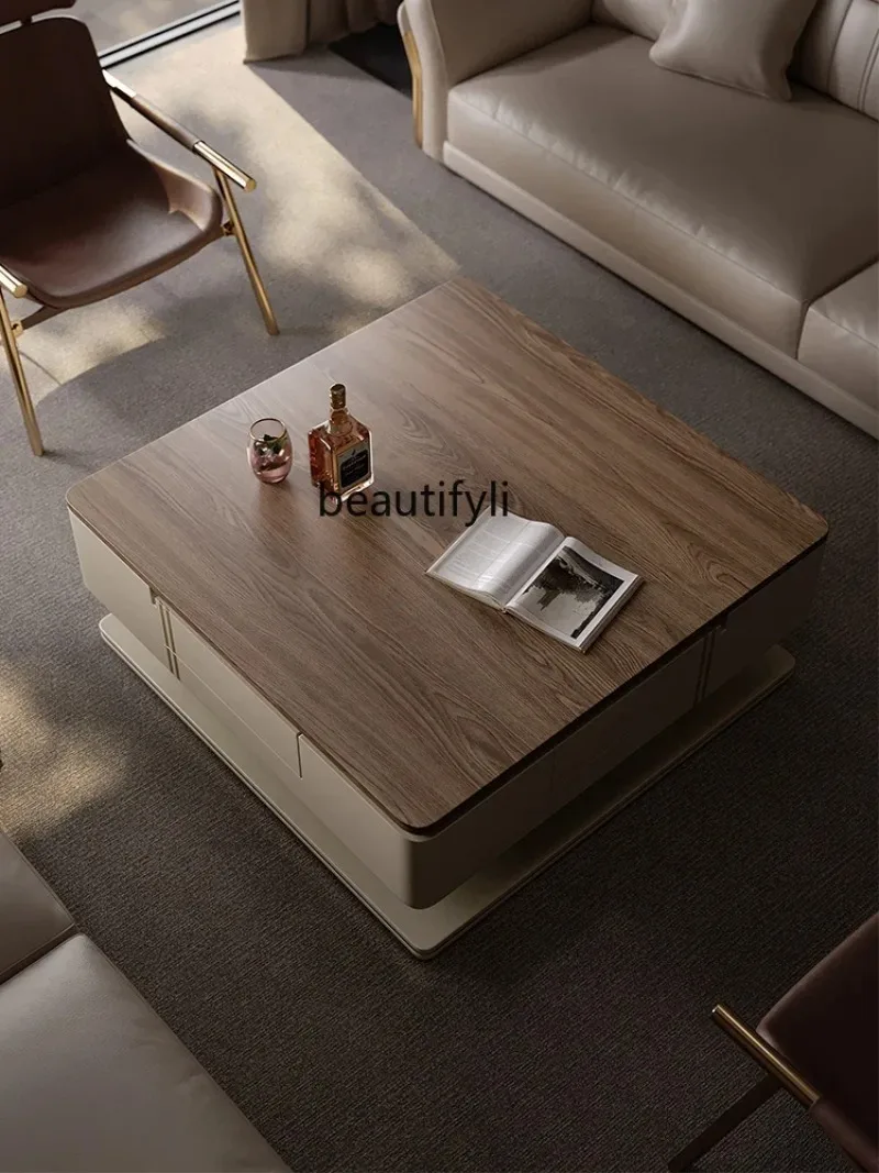 A176 Automatic lifting mahjong table, coffee table solid wood electric mahjong machine dual-purpose integrated small apartment