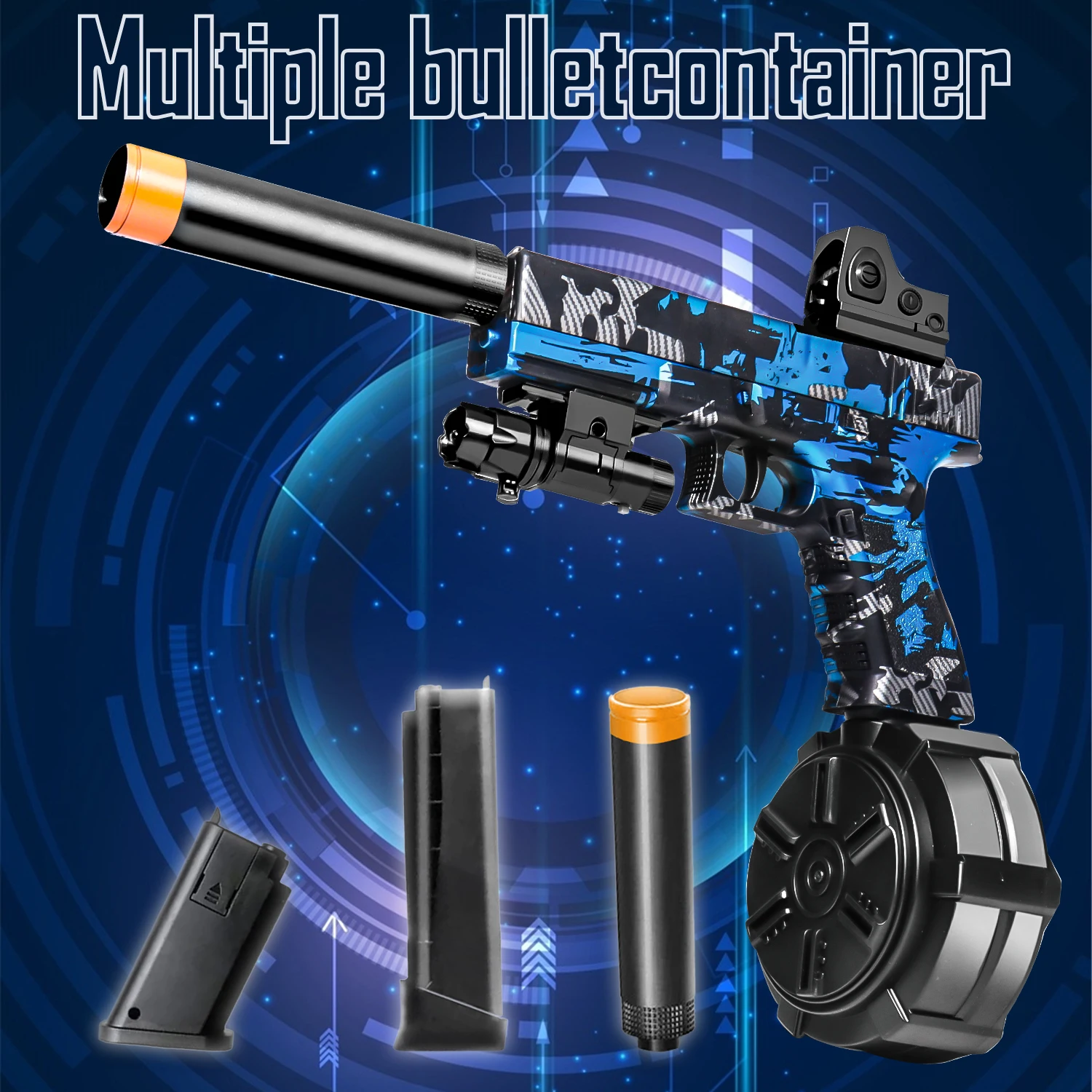 Electric gel gun! Toy pistol, automatic and fully automatic splatter ball toys, perfect for outdoor shooting games (no bullets)