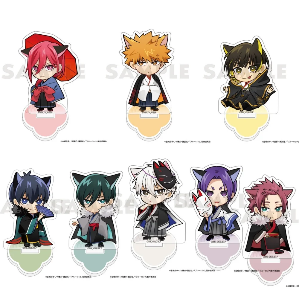 10cm Anime Blue Lock Model Anime Peripheral Isagi Chigiri Bachira Nagi Karasu Acrylic Stand Figure Desk Ornament Collection