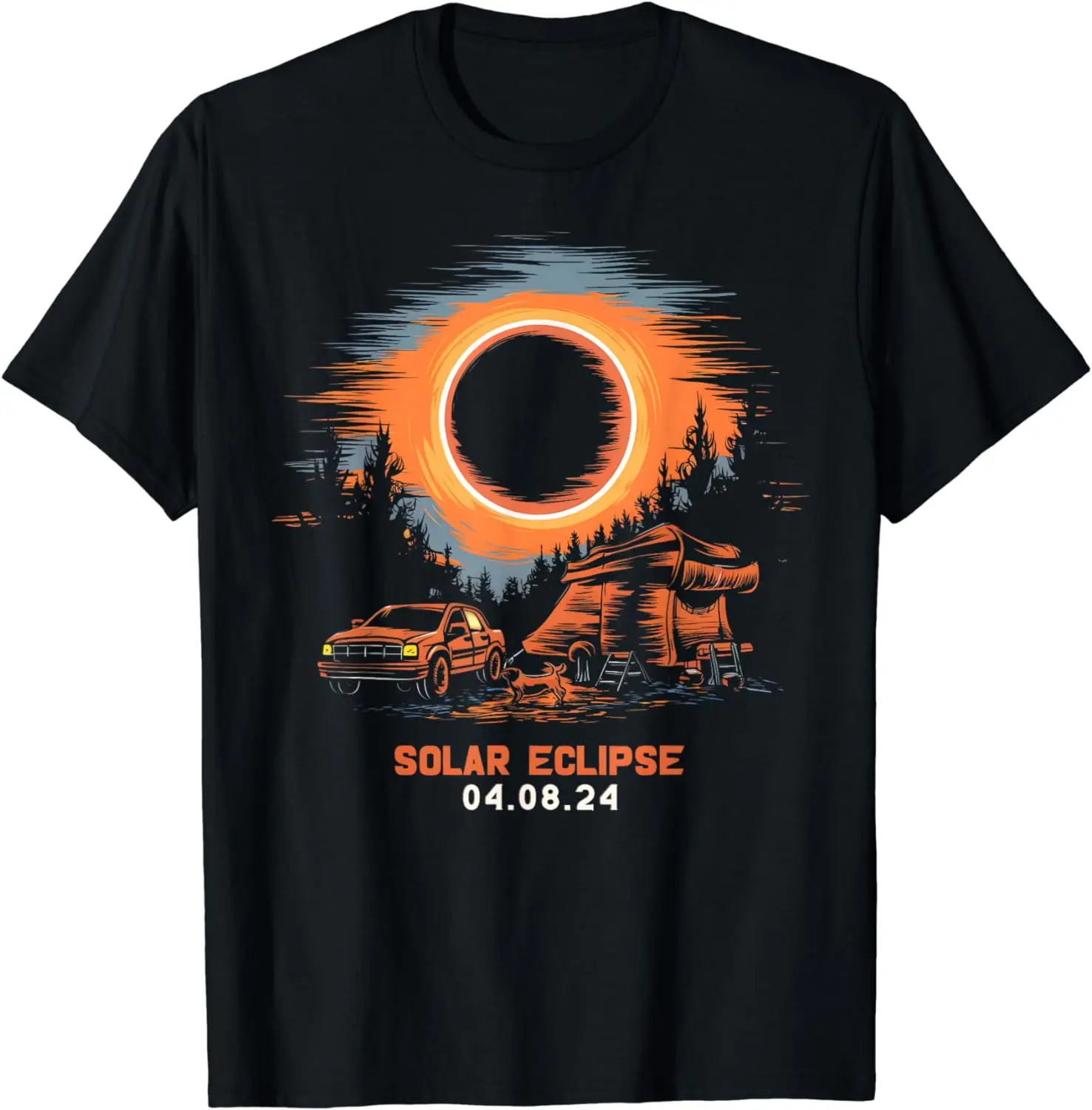 

Trip Camper! Total Solar Eclipse 2024 Totality 04.08.24 T-Shirt