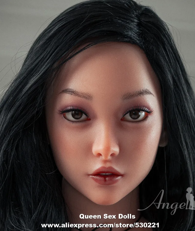 

AKDOLL Top Quality Implanted Hair Eyebrow Real Silicone Sex Doll Head For Full Size Adult Dolls Mannequin Fit 145cm to 175cm