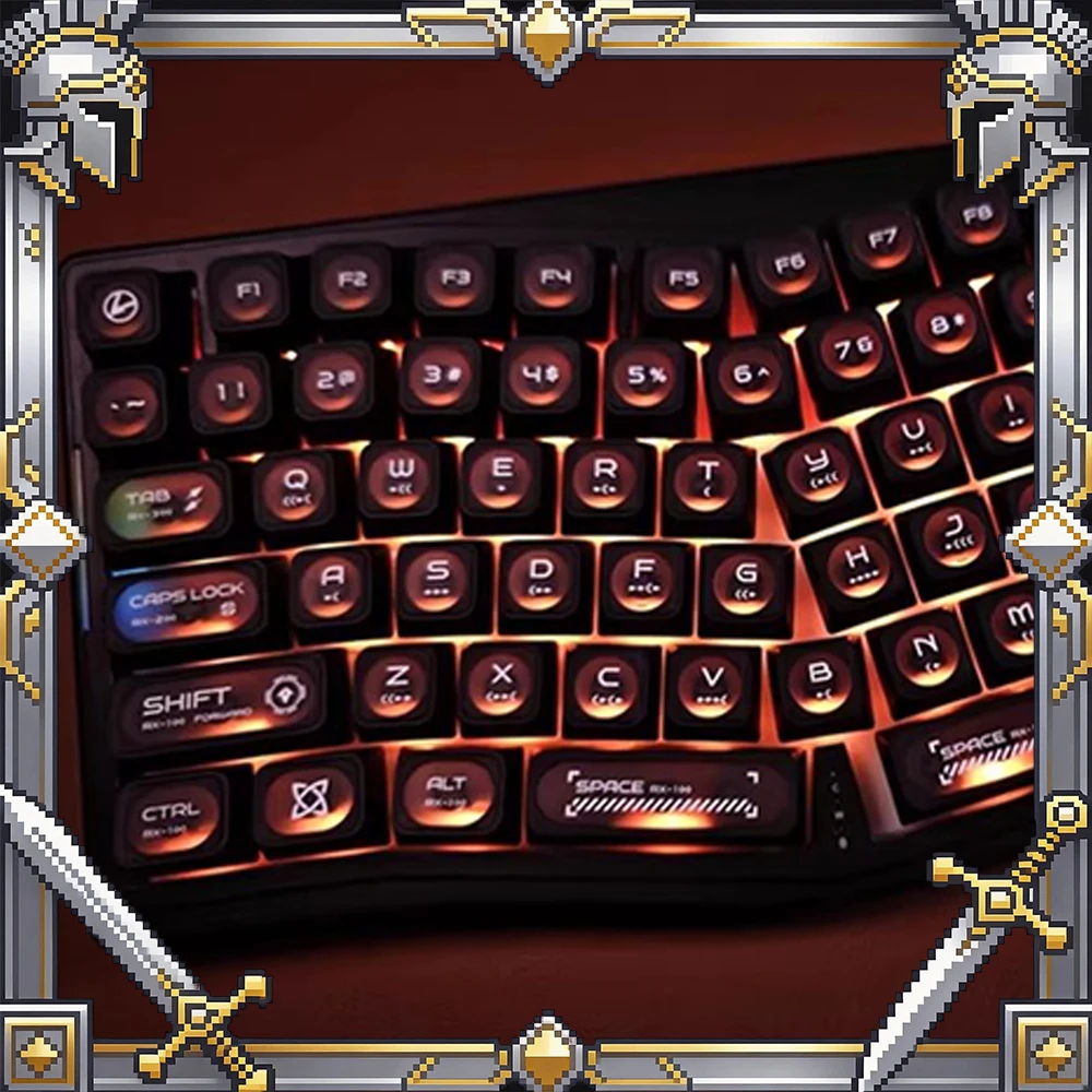 XVX Cat's Eye Max PC Keycaps Fog Permeable Original Factory Injection Molding Screen Printing UV Keyboard Keycaps PC Gifts