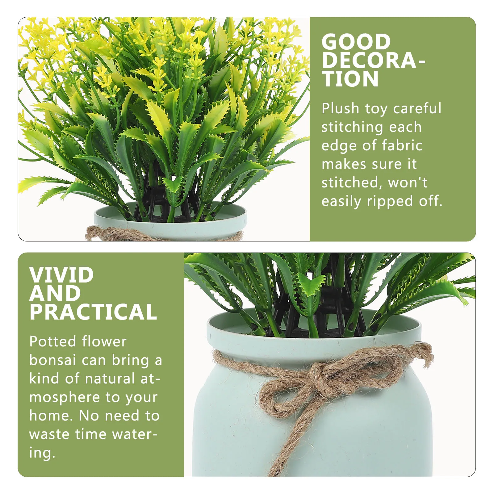 

Artificial Potted Plant Fake Bonsai Decor Realistic Indoor Greenery Home Office Desktop Summer Decorations For Home