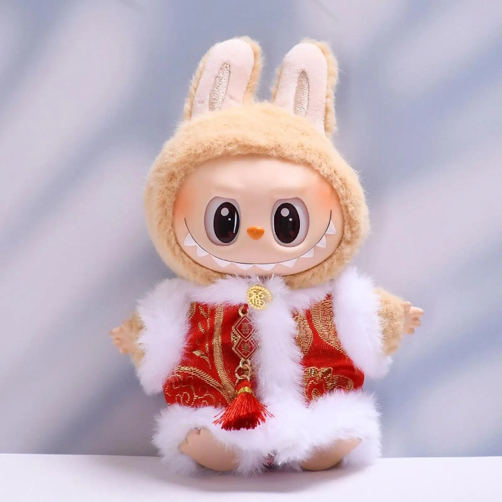 

2x Fashion Dolls New Year Coat and Pants Handmade Clothing for 15-17cm Dolls