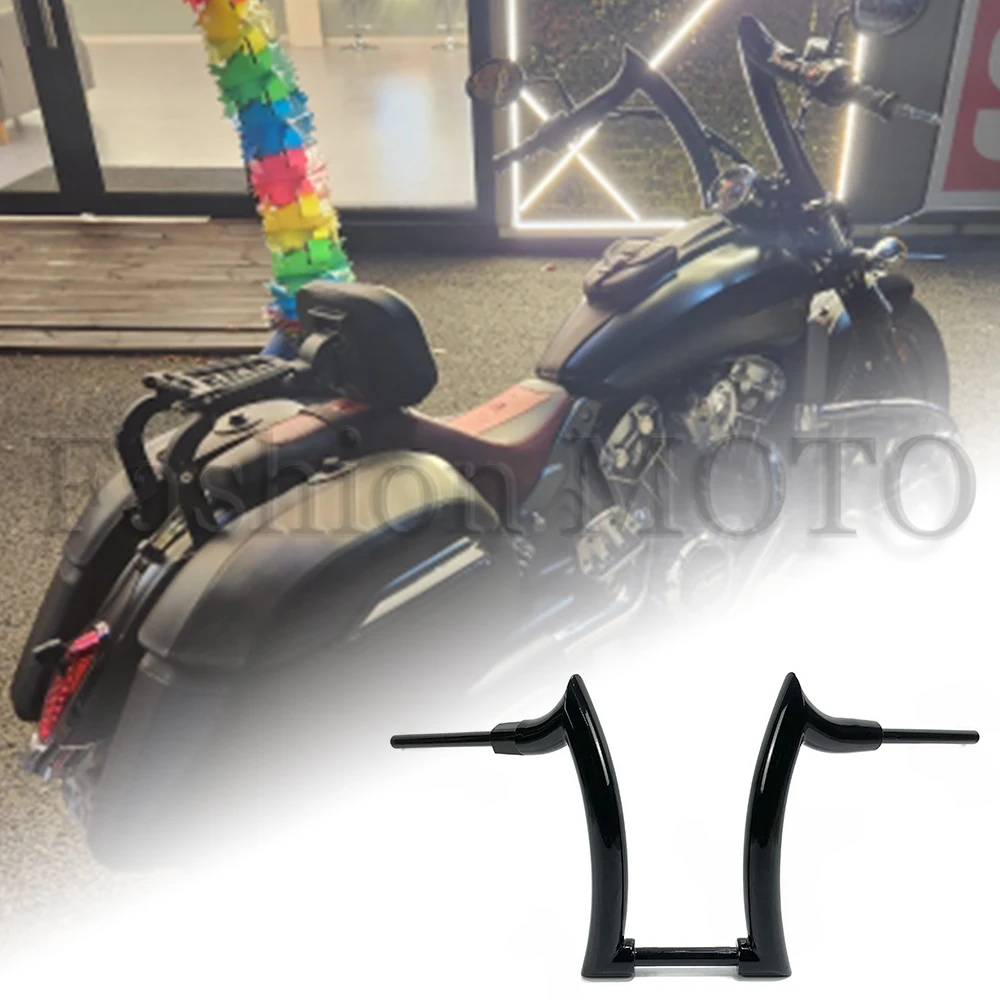 

Motorcycle 2 inches 50MM Custom horn handlebars 12" 14" 16" For Indian Scouts Hussar Bobber Custom Motorcycle Steering Wheel