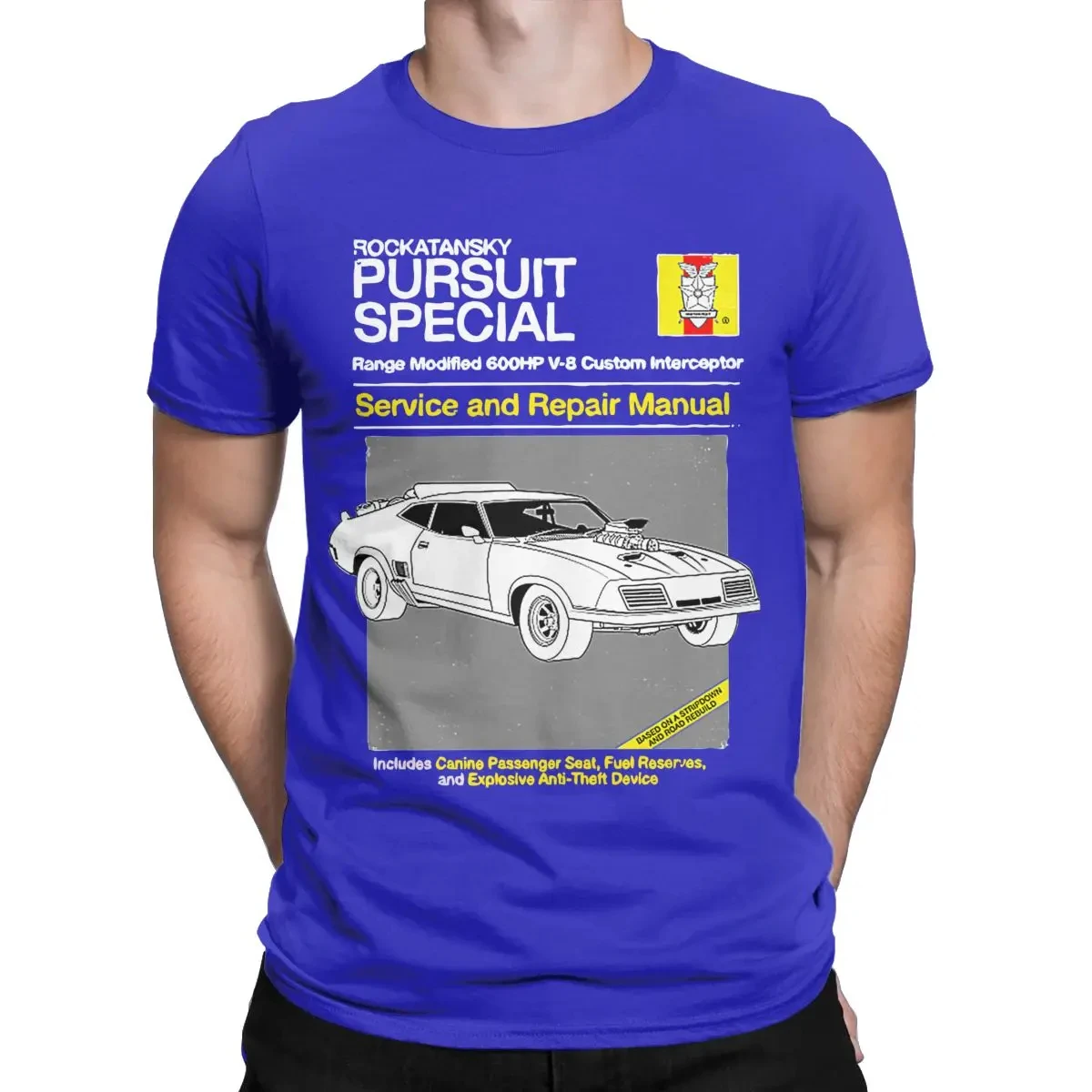 Herren T-Shirts V-8 Interceptor Service Reparatur Baumwolle T-Shirt Kurzarm Mad Max Wut Straße T-Shirt Rund kragen Kleidung – Detail 5