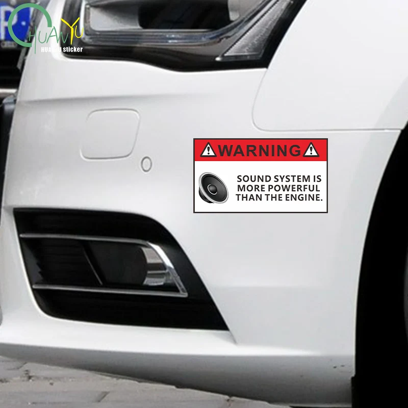 for Funny Sound System Warning Sticker Set Vinyl Decal Sub JDM Car Woofer Car Laptop Motorcycle Car Styling