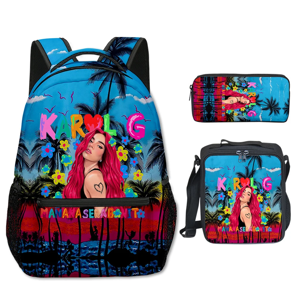 

Hip Hop Popular Funny Manana Sera BonitoI 3D Print 3pcs/Set Student School Bags Laptop Backpack Crossbody Lunch bag Pencil Case