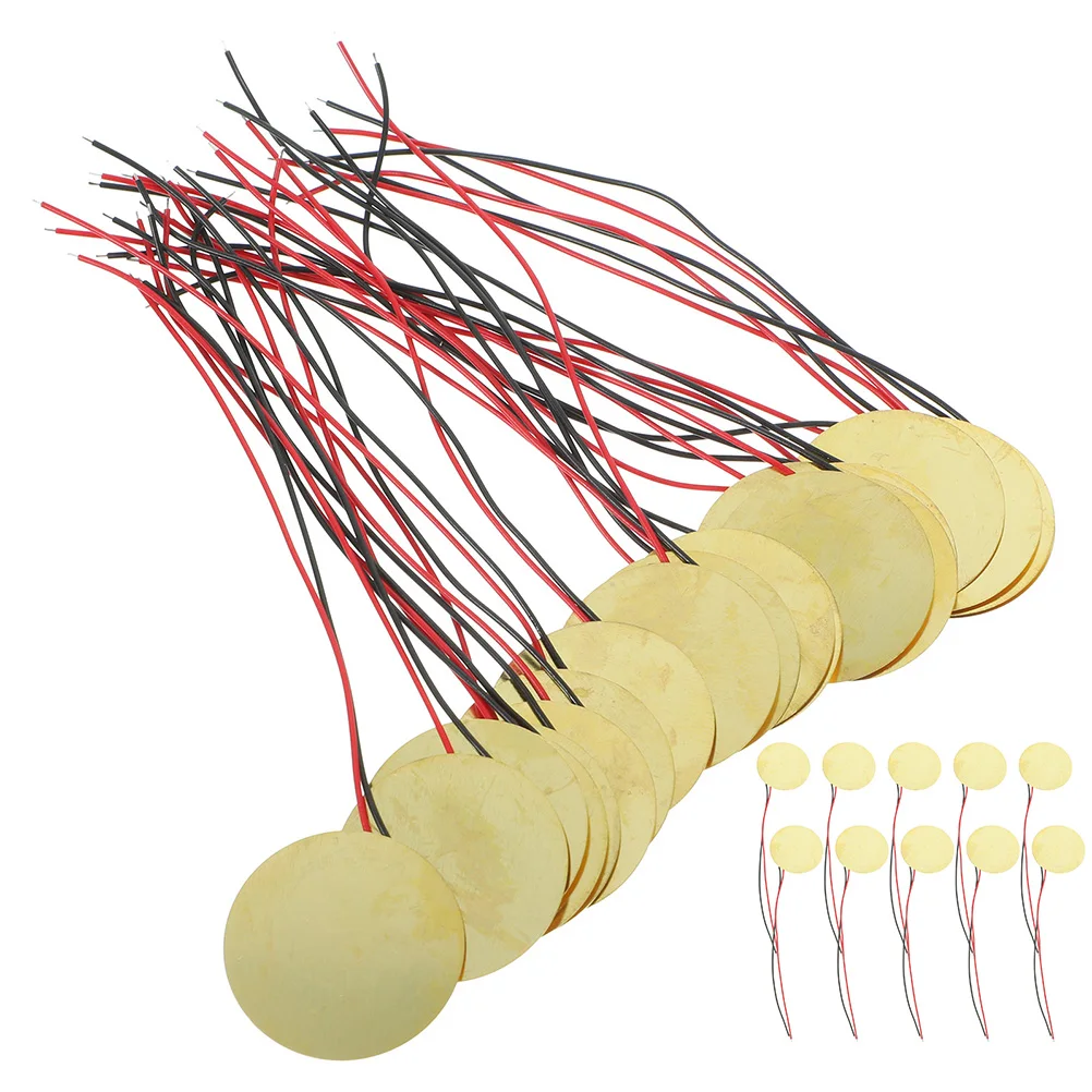 

40 Pcs Buzzer Acoustic Instruments Accessories (piece) Piezo Electric Ceramic Discs Copper Sheet Music Trigger Drum Tuner
