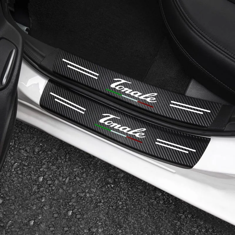 

Car Carbon Fiber Threshold Protective Film Anti Scratch Waterproof Car Stickers Decoration For Alfa Romeo Tonale Car Accessorie