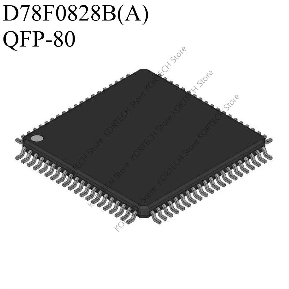 2PCS/Lot D78F0828A(A) D78F0828A  D78F0828B(A) QFP-80  CPU Chip  used in automobile instrumentation