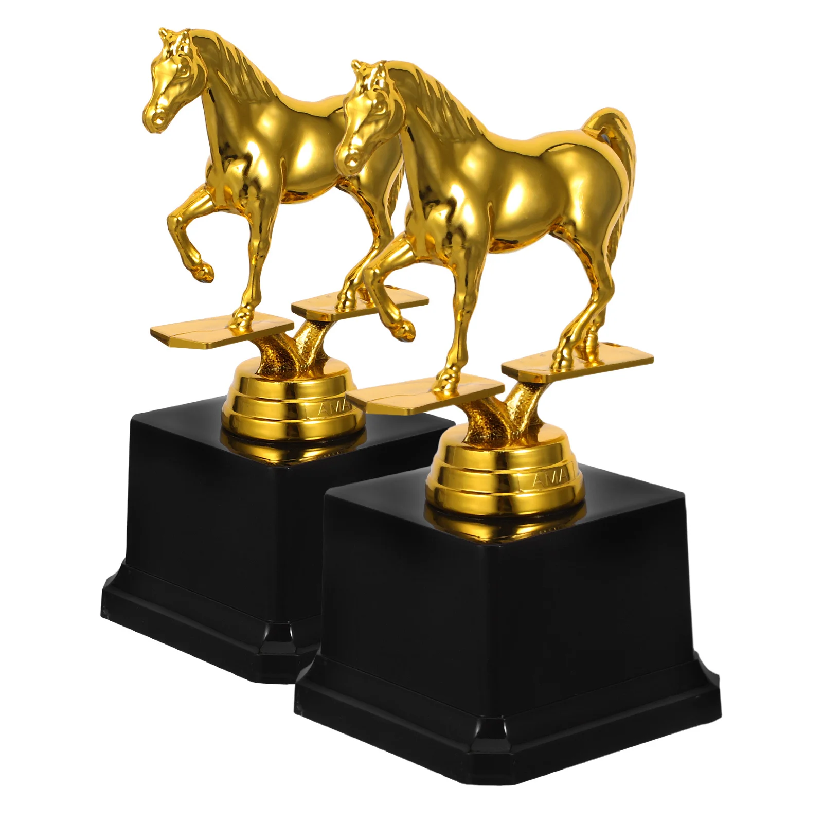 

2Pcs Versatile Indoor Outdoor Plastic Trophy Awards Horse Themed Party Favors Classroom Rewards Sports Competitions and