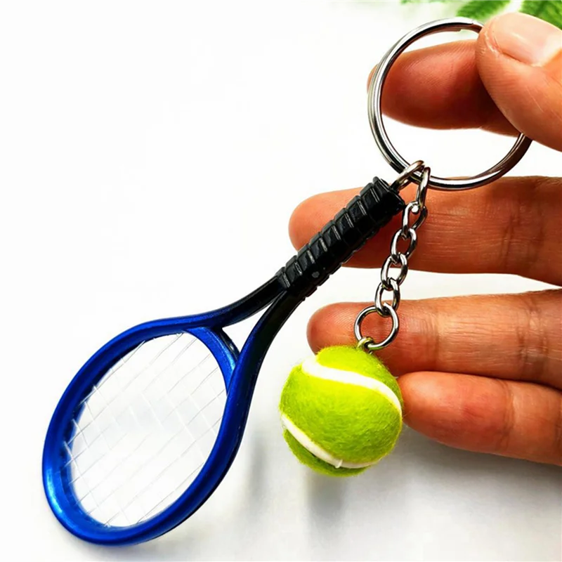 

ABPQ-30Pcs Mini Tennis Racket Ball Keychain Pendant Bag Accessories For Bag Sport Advertisement Fans Souvenirs Key Ring