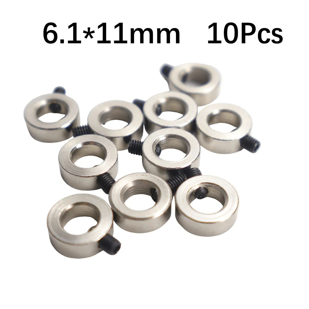 New 10PCS 1.6mm 2.1mm 3.1mm 4.1mm 4.6mm 5.1mm 6.1mm RC Model Metal Wheel Lock Collar Shaft Axle Bushing for Landing Gear Stopper
