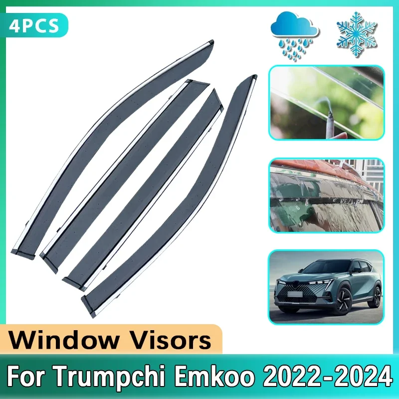 Car Side Window Visor for Peugeot 308 T9 MK2 Hatchback 2014~2021 2016 2017 2018 Rain Sun Guard Cover Deflectors Car Accessories