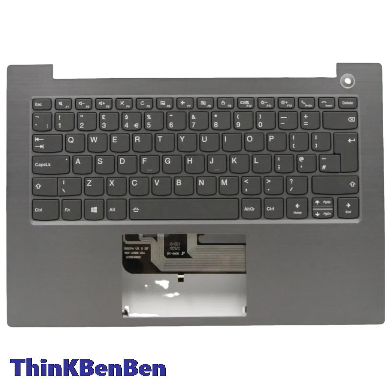 UK English Mineral Gray Keyboard Upper Case Palmrest Shell Cover For Lenovo ThinkBook 14 14IML 14IIL 5CB0W44371