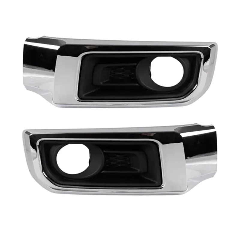 

NEW-1Pair Car Front Bumper Fog Lamp Trim Cover Fog Light Grille Frame For Toyota 4Runner Limited 2014-2021 Replacement
