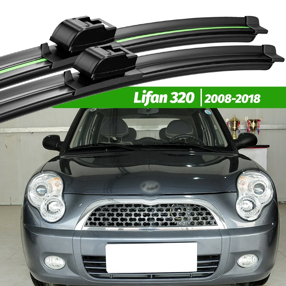 

For Lifan 320 2008-2018 2pcs Front Windshield Wiper Blades 2010 2011 2012 2014 2015 2016 2017 Windscreen Window Accessories