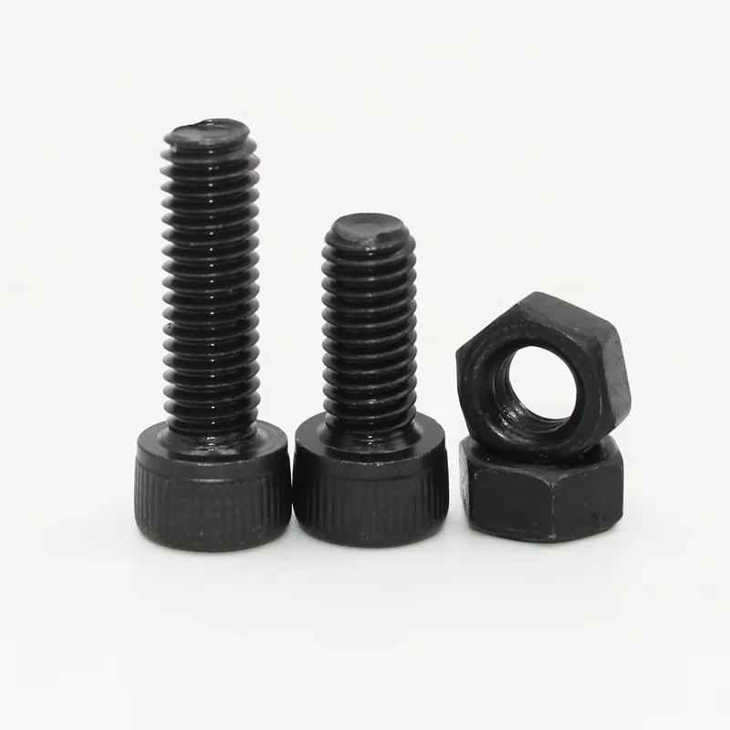 Sechskant-Innensechskantschraube und Mutter M2 M3 M4 M5 M6 Schwarz 12,9 Kohlenstoffstahl Inbus-Maschinenschrauben Bolzenmutter-Sortiment – Detail 4