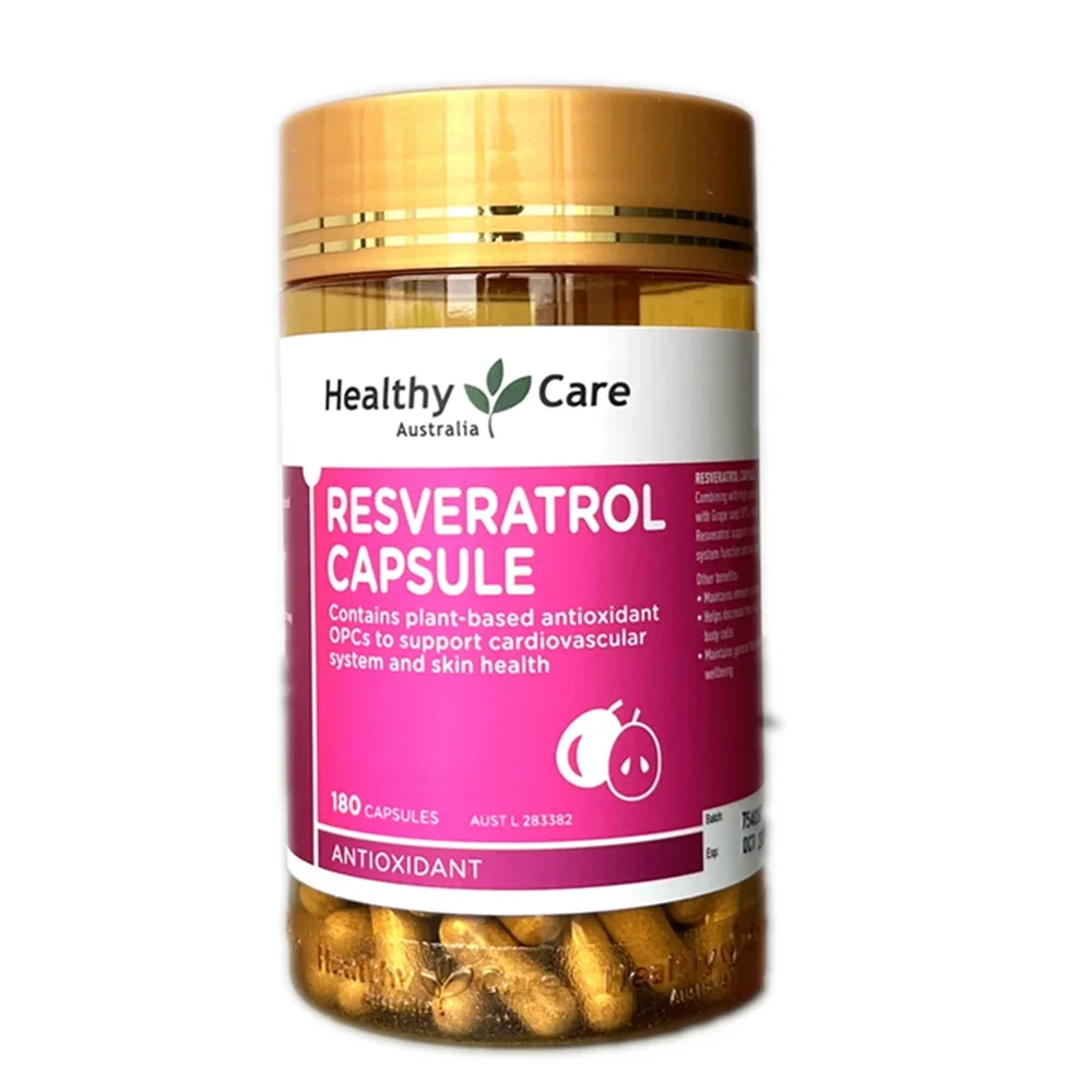 Resveratrol contains piant-based antioxidant 180 caplets