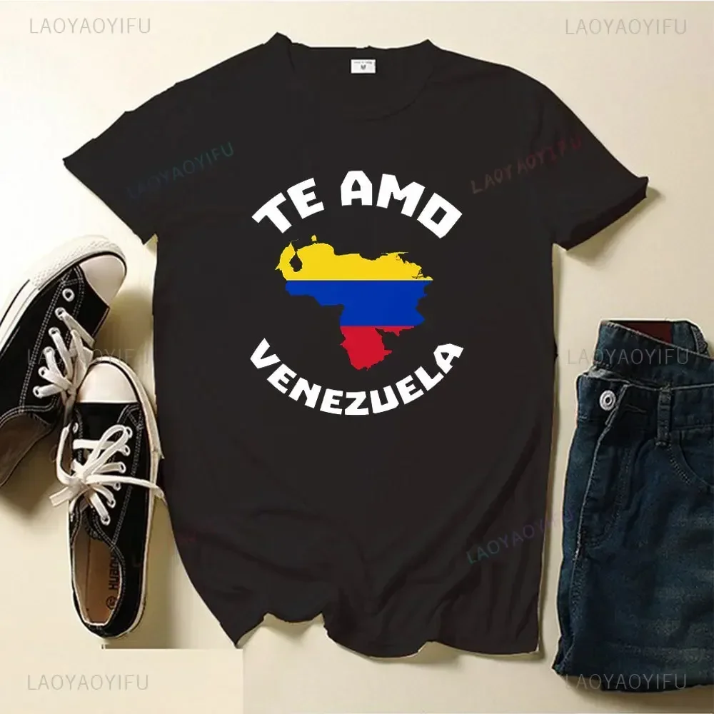 Venezuela En El Corazon Venezuelan Pride Graphic TShirts MEN WOMEN UNISEX Polyester Fibre T-shirts Fashion Women Tees Tops