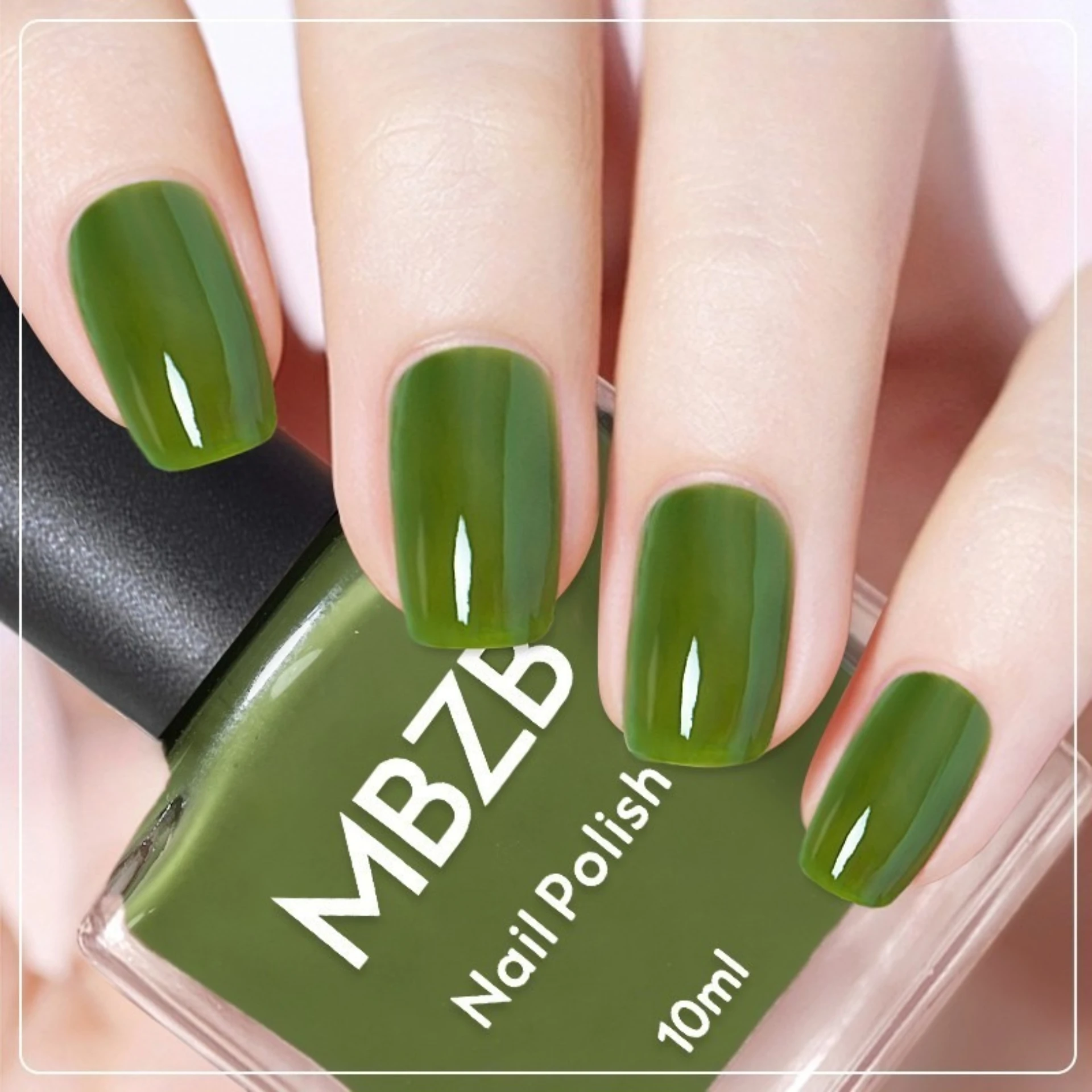 Water-based nail polish no-bake quick-drying tearable peelable cherries olive green white manicure