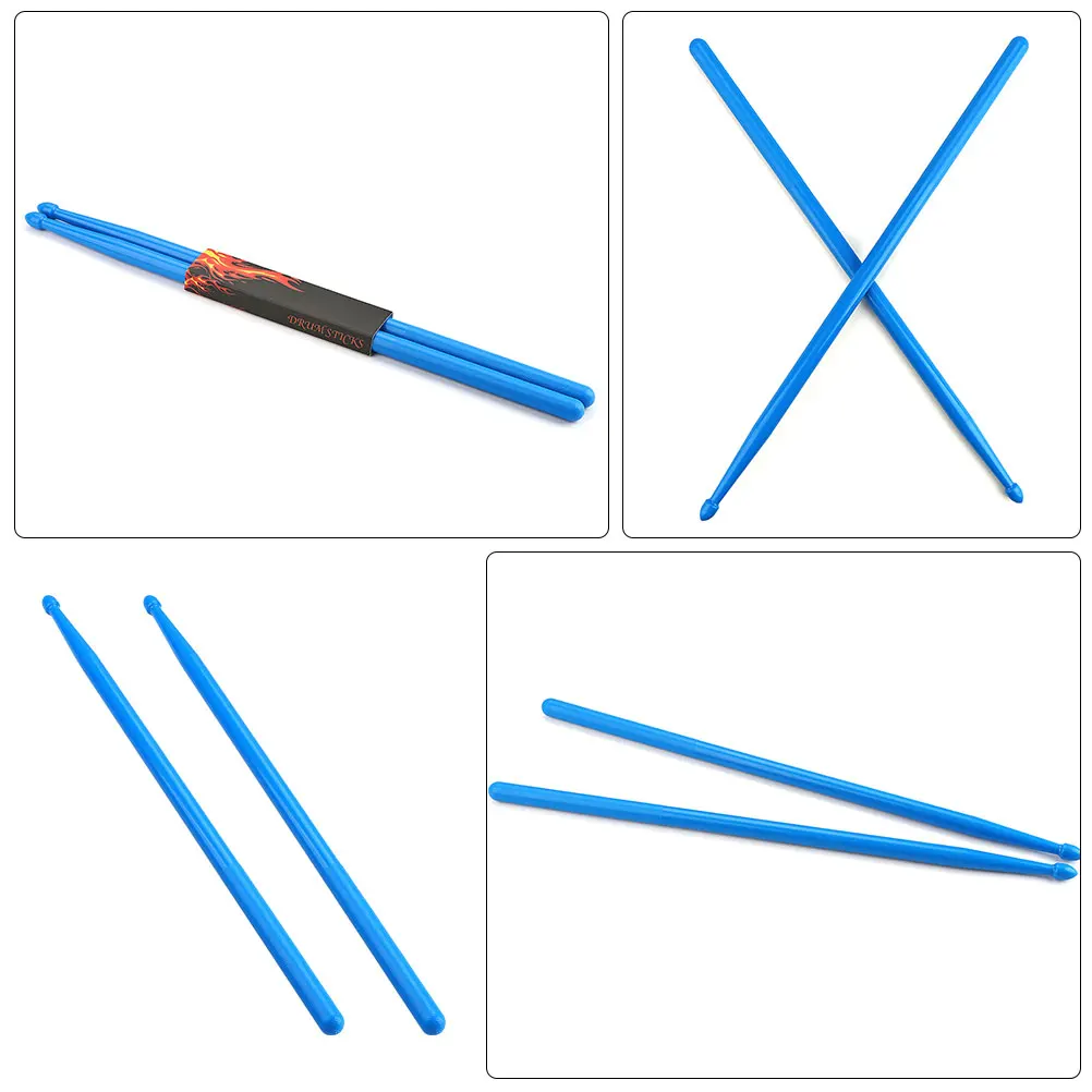 

Black Nylon Drum Sticks W138 Long H Non Slip for Drum Set Percussion Instruments Practice Stage Performance