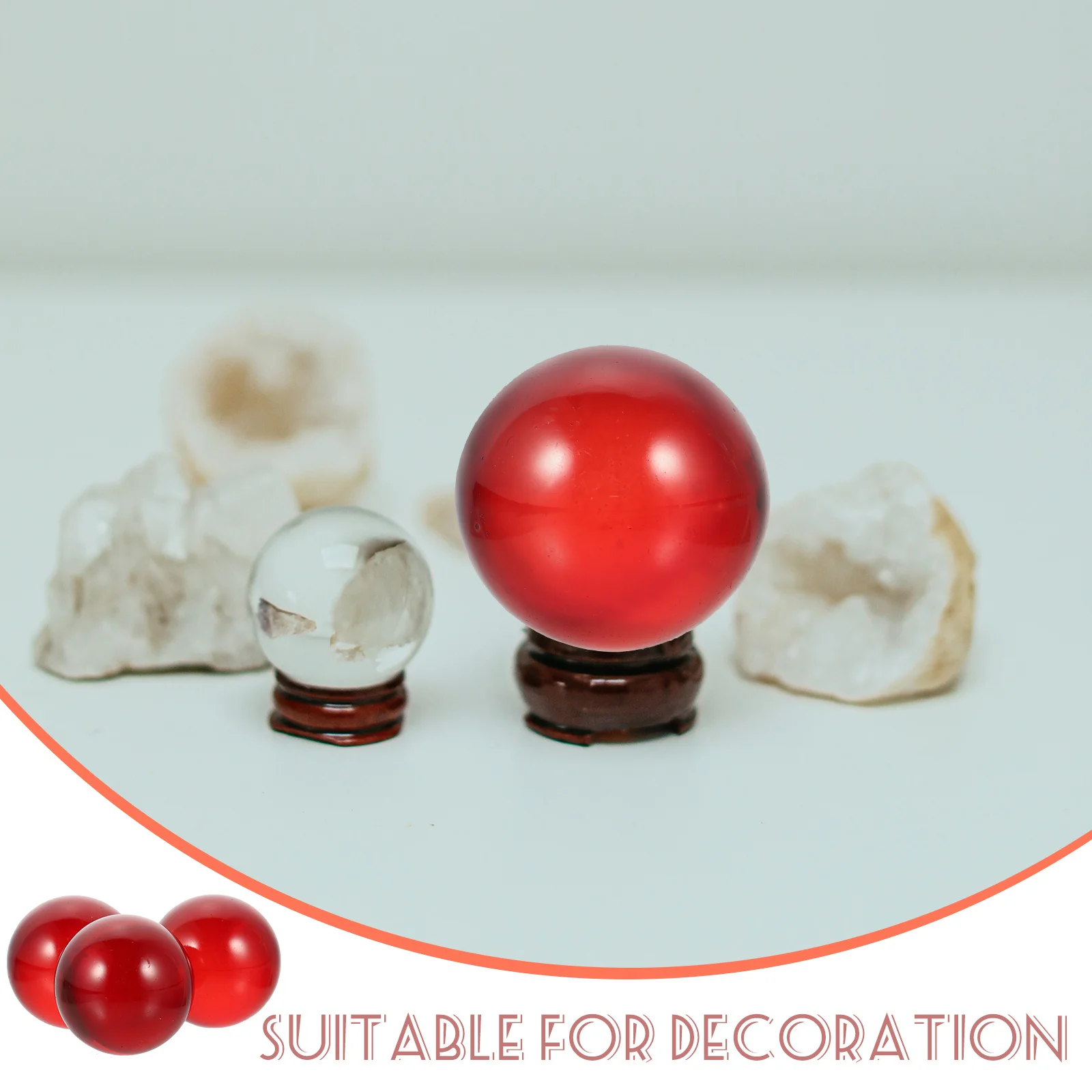 

3Pcs Glass Ball Ornaments Premium Decorative Glass Spheres for Home Office Crafts Living Room Decor Gifts