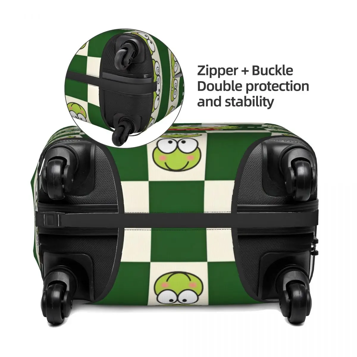 مخصص Keroppi الكرتون غطاء الأمتعة مرونة كبيرة العينين الضفدع حقيبة سفر أغطية حماية يناسب 18-32 بوصة