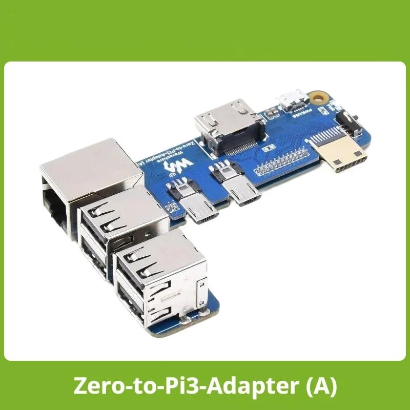 Waveshare Raspberry Pi Zero To 3B Adapter, Alternative Solution For Raspberry Pi 3 Model B/B+ 10 / 100 M Adaptive