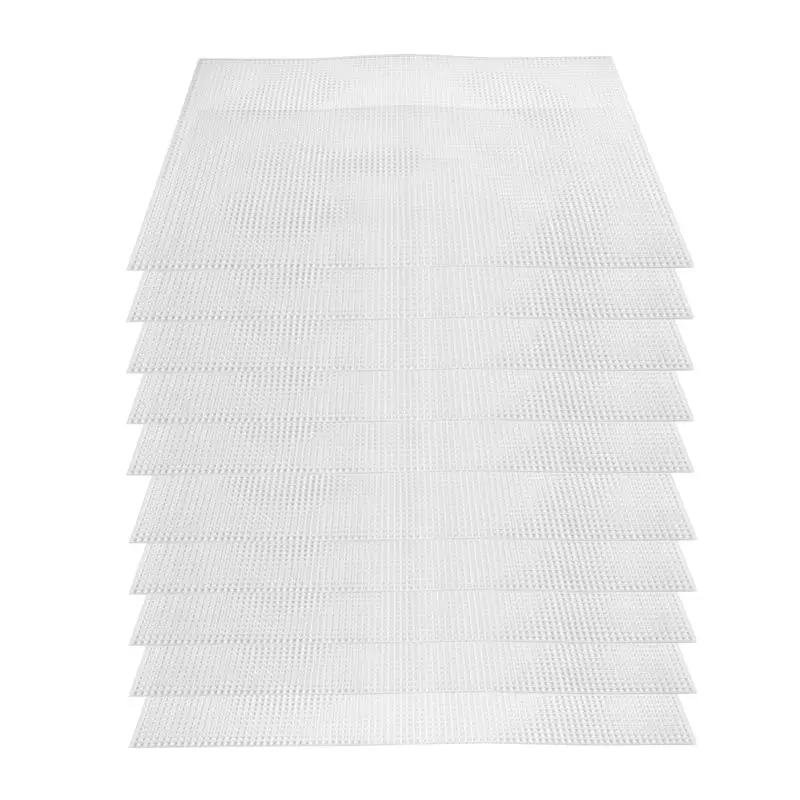 

10 шт. пластиковых сетчатых листов для вышивания, 19,6x13 дюймов, для рукоделия, работы с акриловой пряжей, вязания спицами и крючком - [A22I St]