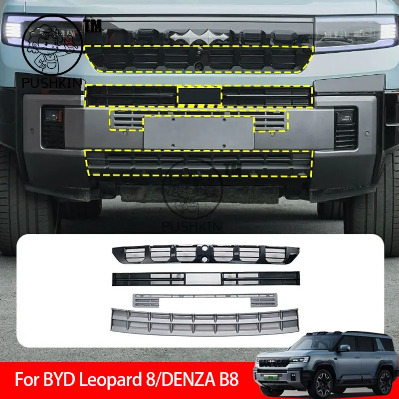 

For BYD Leopard 8 DENZA B8 Car Styling Insect Proof Net Protective Cover Front Bumper Dust-proof Grille Cover Auto Accessories
